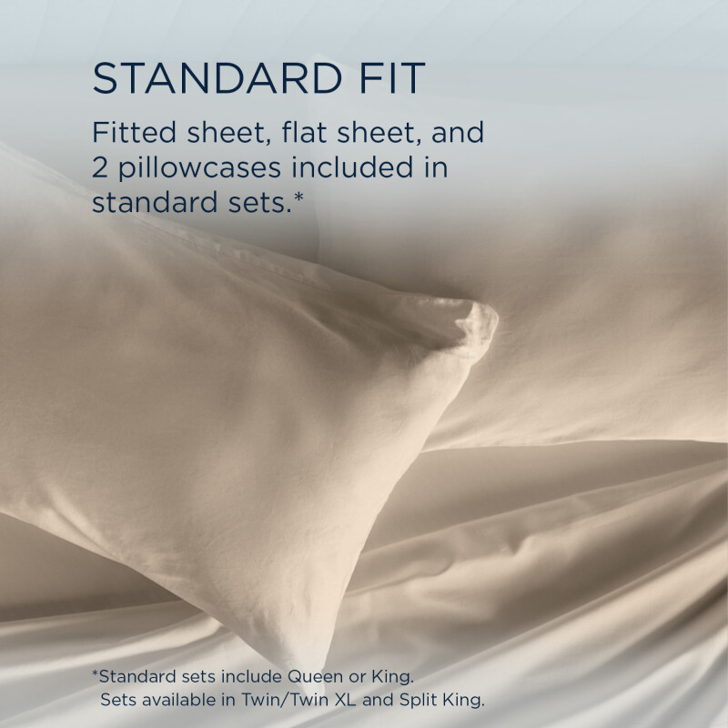 TEMPUR Classic Cotton Sheet Set Sandstone 40100240