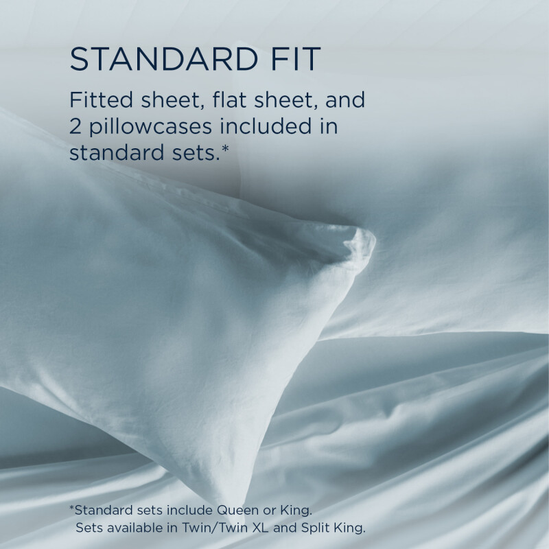 TEMPUR Classic Cotton Sheet Set Sleepy Blue 40100351