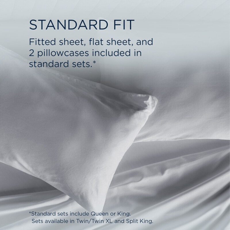 TEMPUR Classic Cotton Sheet Set Sleepy Silver Mist 40100461