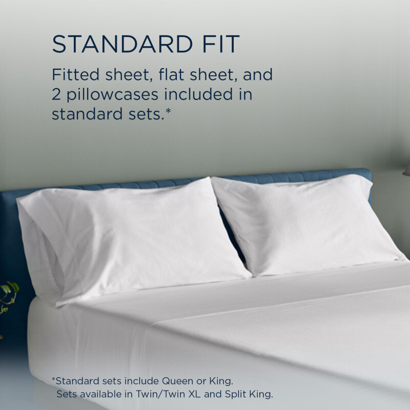 TEMPUR Luxe Egyptian Cotton Sheet Set White 40101130