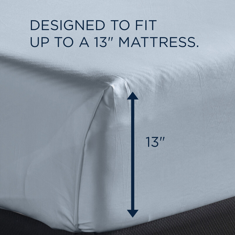 TEMPUR Luxe Egyptian Cotton Sheet Set Sleepy Blue 40101351