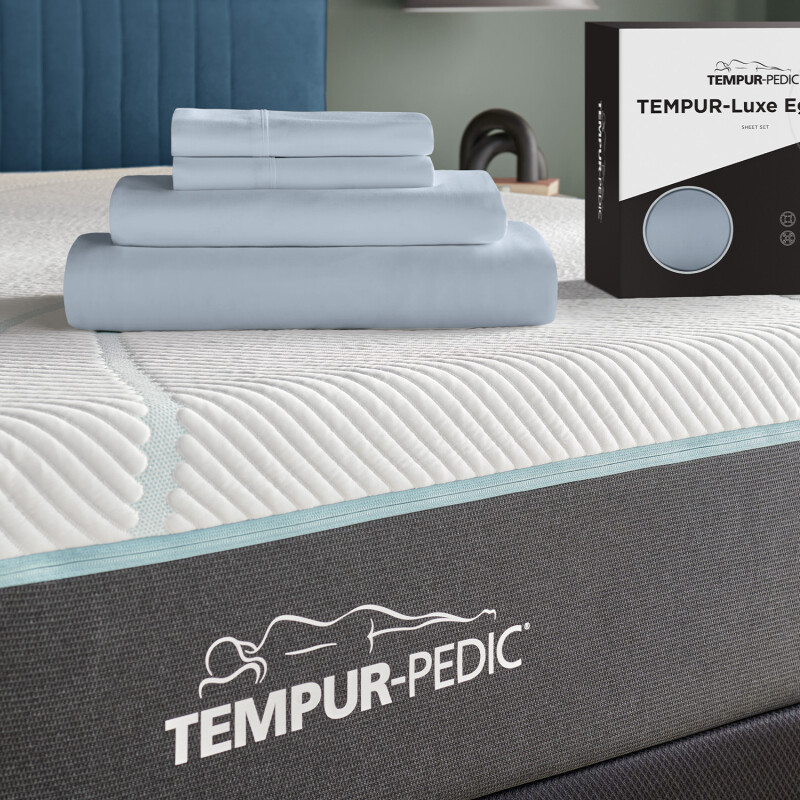 TEMPUR Luxe Egyptian Cotton Sheet Set Sleepy Blue 40101362