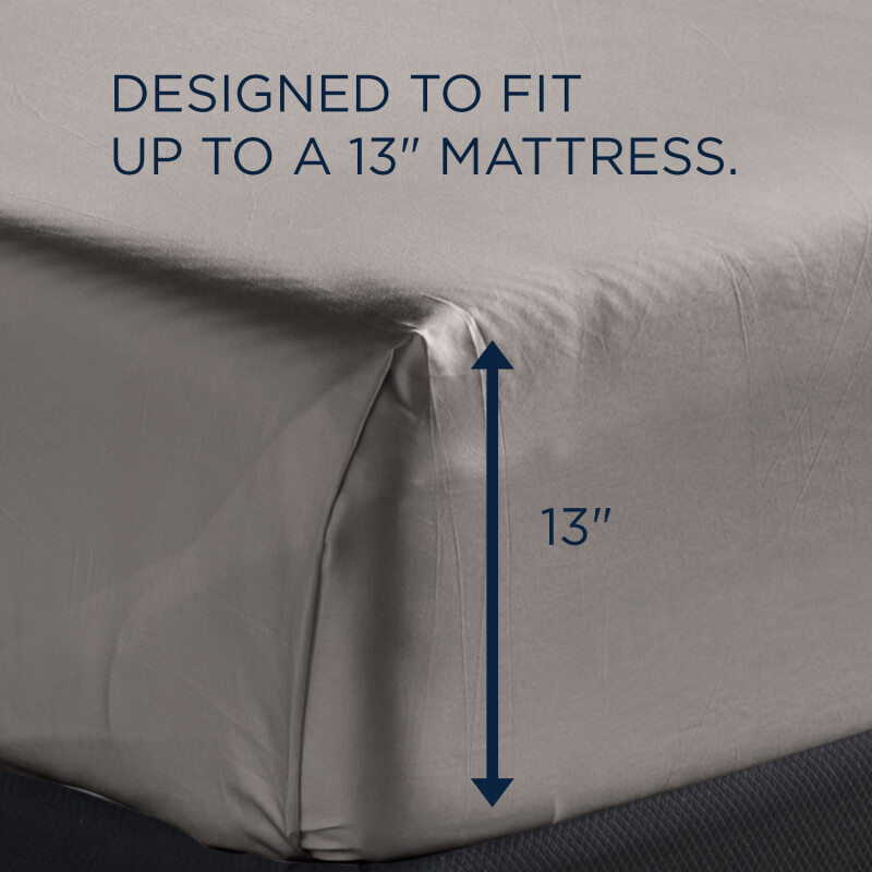TEMPUR Luxe Egyptian Cotton Sheet Set Cool Gray 40101531