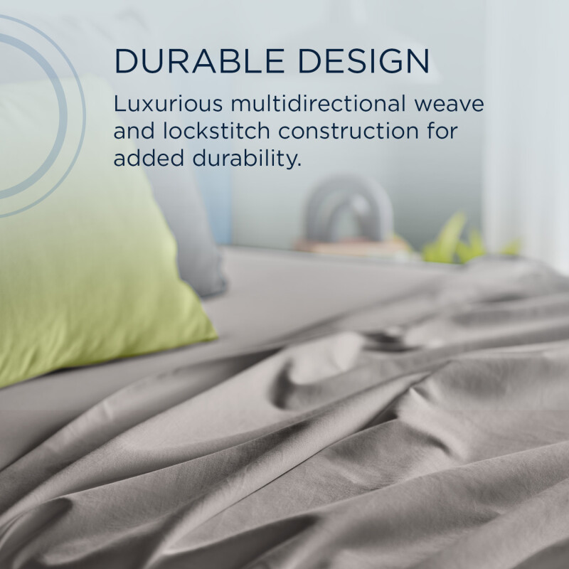 TEMPUR Luxe Egyptian Cotton Sheet Set Cool Gray 40101531