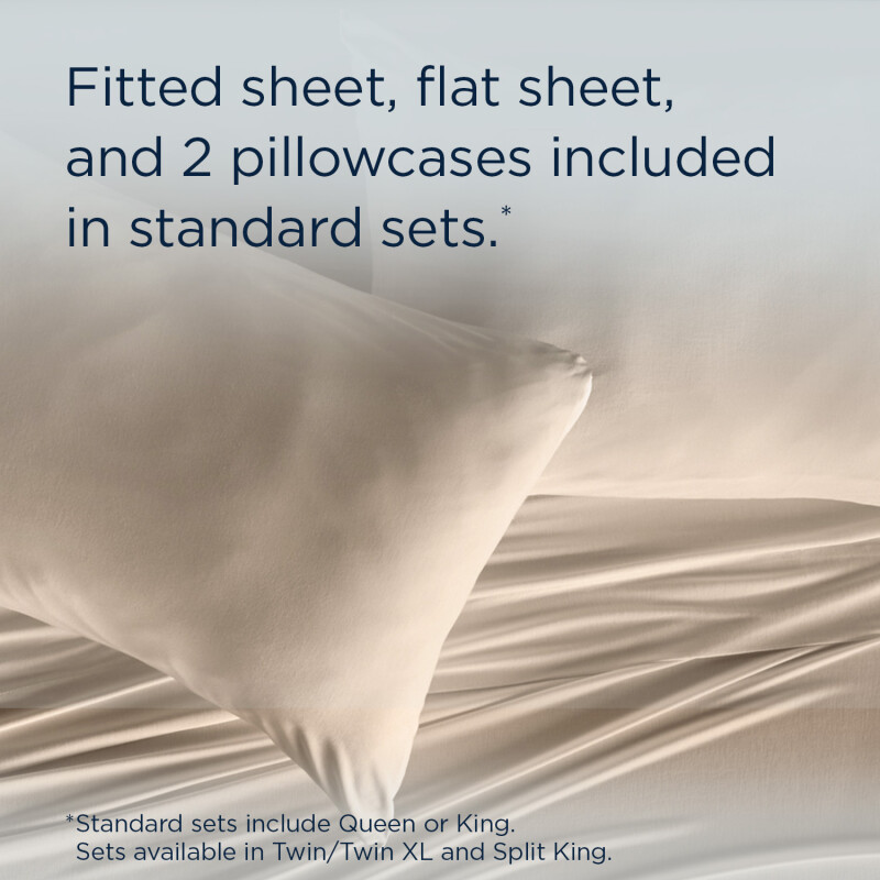 TEMPUR Rayon from Bamboo Sheet Set Sandstone 40102232