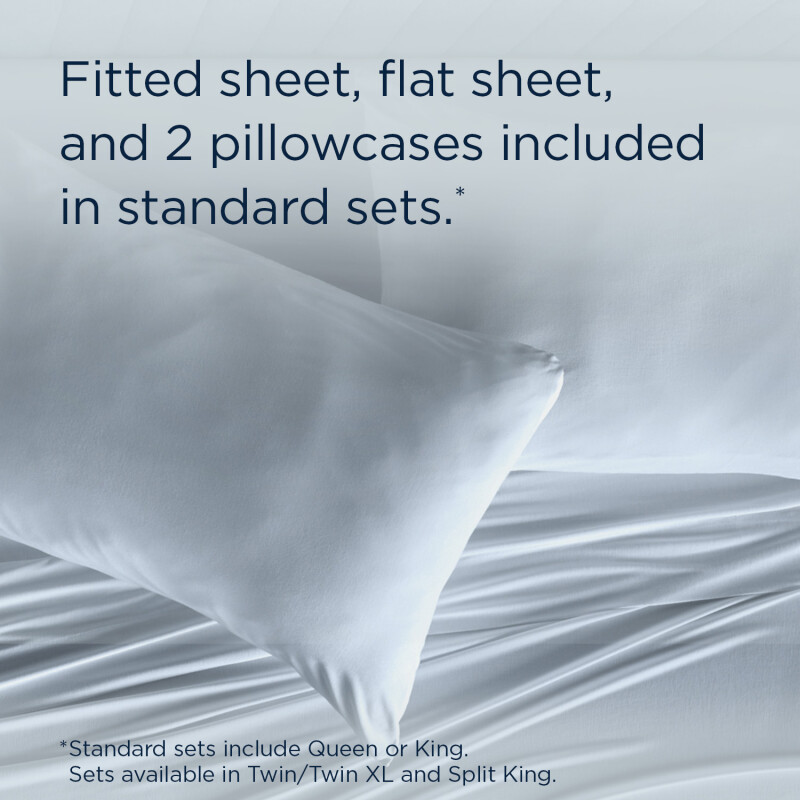 TEMPUR Rayon from Bamboo Sheet Set Sleepy Blue 40102351