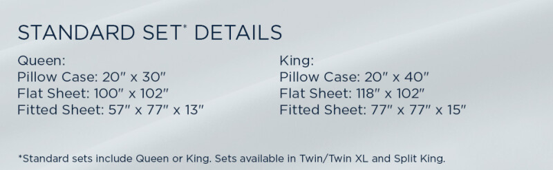 TEMPUR Rayon from Bamboo Sheet Set Sleepy Blue 40102351