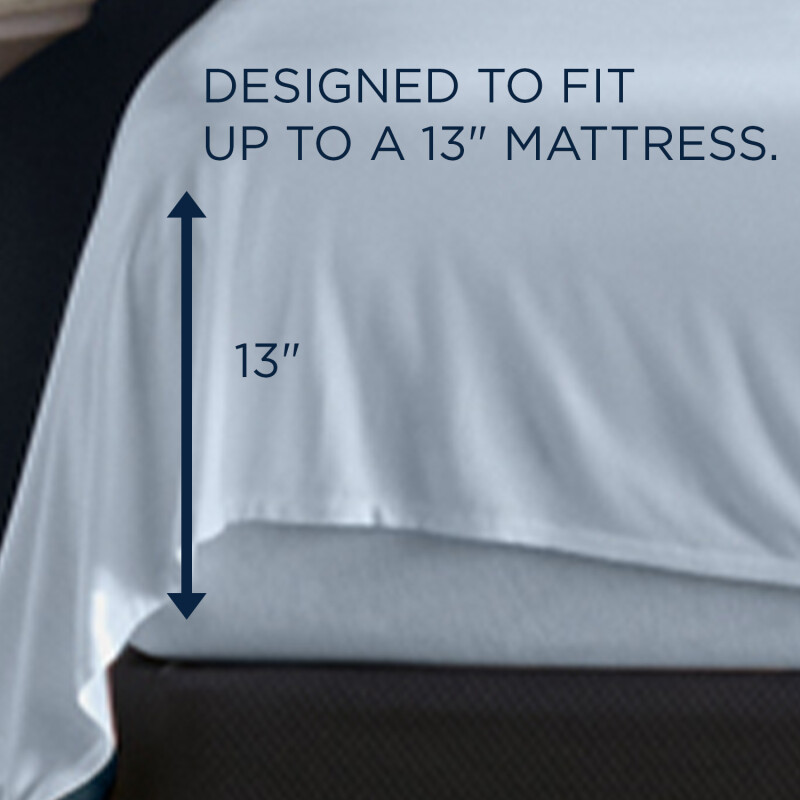TEMPUR Rayon from Bamboo Sheet Set Sleepy Blue 40102361