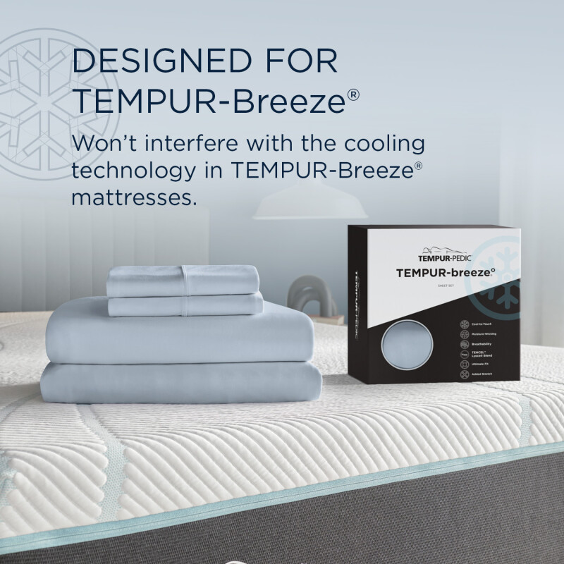 TEMPUR breeze cooling Sheet Set Sleepy Blue 40103240