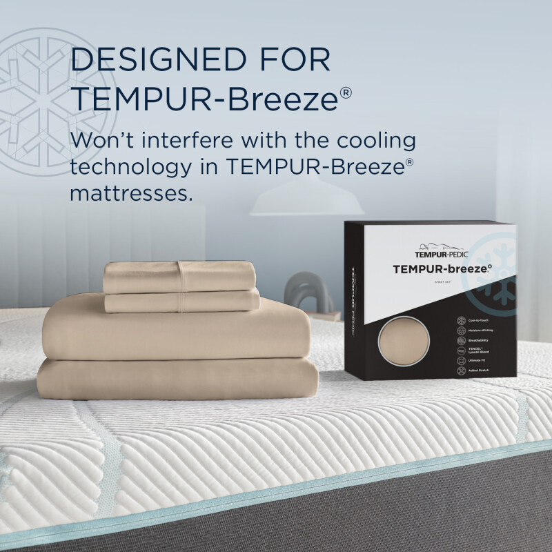 TEMPUR breeze cooling Sheet Set Sandstone 40103440