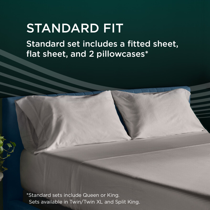 TEMPUR-Adapt Luxe Egyptian Cotton Sheets - Graphite 40119251