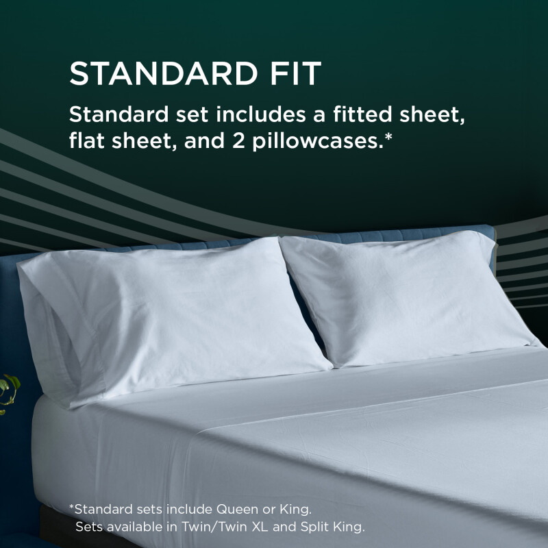 TEMPUR-Adapt Luxe Egyptian Cotton Sheets - Sleepy Blue 40119332