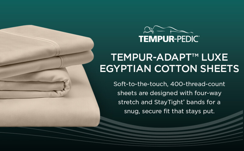 TEMPUR-Adapt Luxe Egyptian Cotton Sheets - Sleepy Blue 40119361