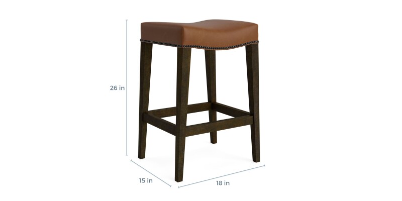 Vail Leather Saddle Counter Stool 40210188L55