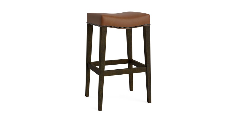 Vail Leather Saddle Bar Stool 40210388L54