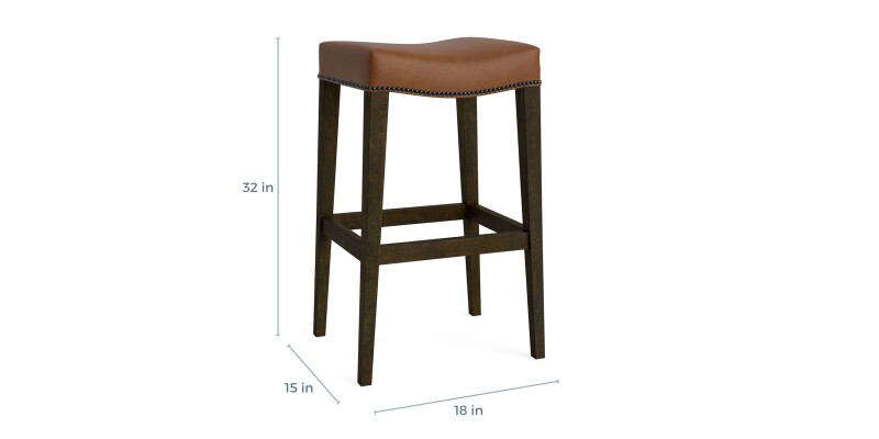 Vail Leather Saddle Bar Stool 40210388L55