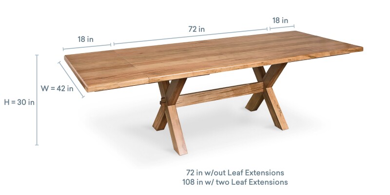 Crossbuck Dining Table with Extendable Leaves 40217242XEXFAWN
