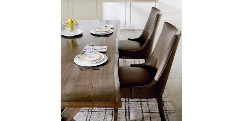 Crossbuck Live Edge Rectangle Dining Table 40217242XLE