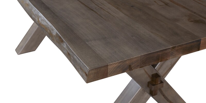 Crossbuck Live Edge Rectangle Dining Table 40217242XLE