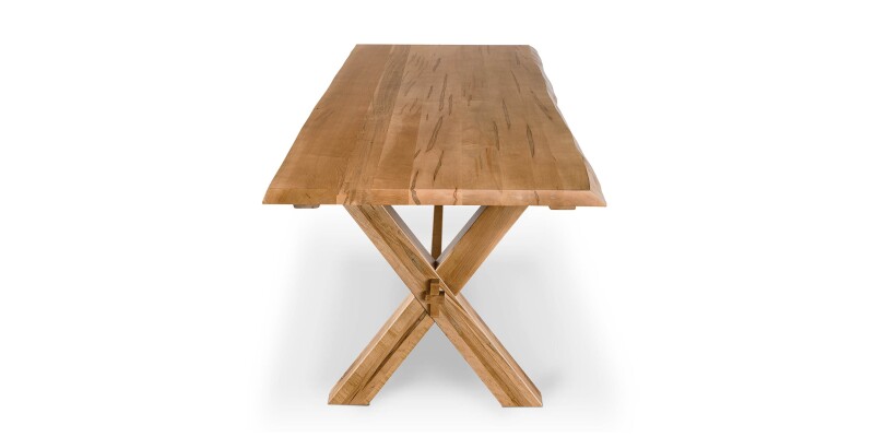 Crossbuck Live Edge Dining Table with Extendable Leaves 40217242XLEEXAUBURN