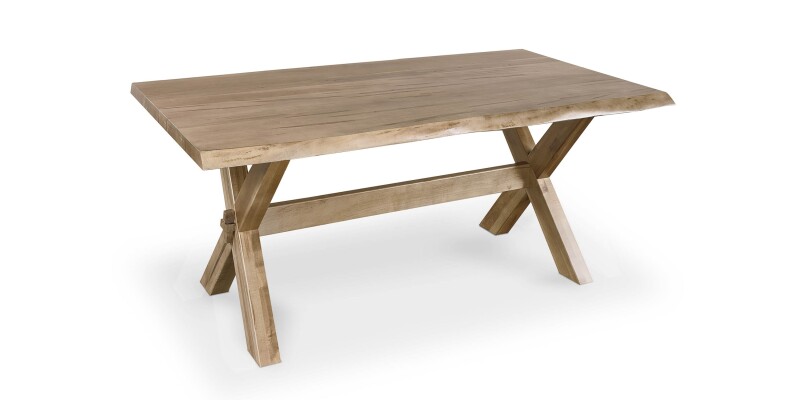 Crossbuck Live Edge Dining Table with Extendable Leaves 40217242XLEEXFAWN