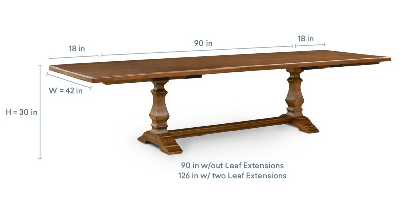 Harvest Dining Table with Extendable Leaves 40219042HEXGREYLAN
