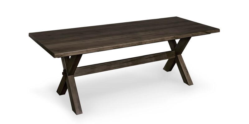 Crossbuck Dining Table with Extendable Leaves 40219042XEXDKCHESTNUT