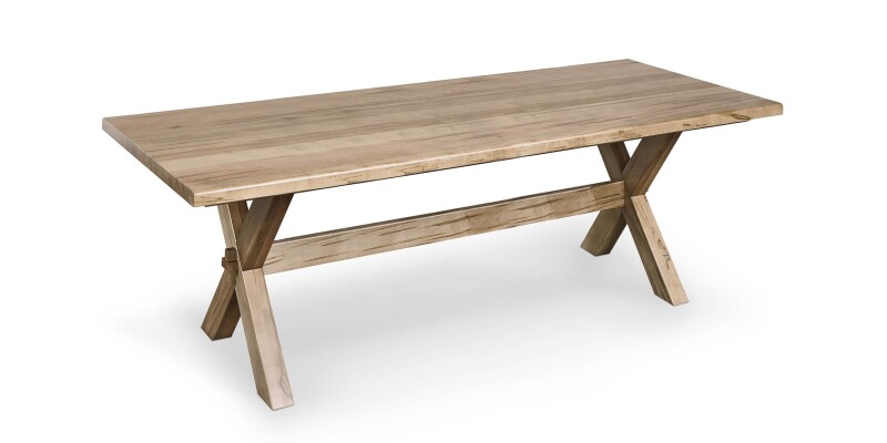 Crossbuck Dining Table with Extendable Leaves 40219042XEXFAWN