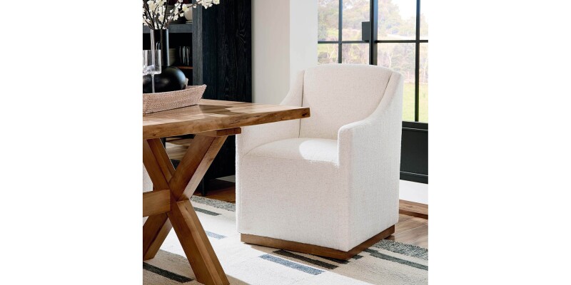 Banks Upholstered Dining Chair with Casters 4022068423