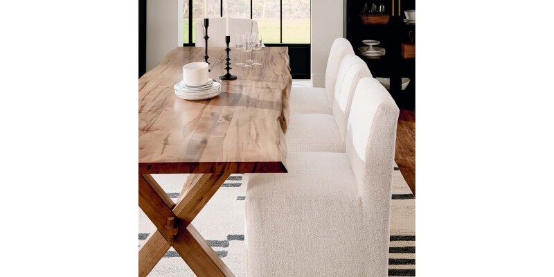 Banks Upholstered Dining Chair with Casters 4022068632
