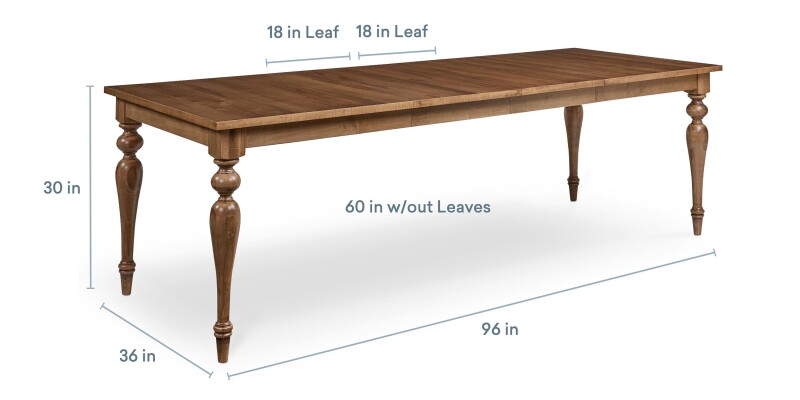 Amelia Maple Rectangle Dining Table with Leaf 40223660LF2PKAVENUE