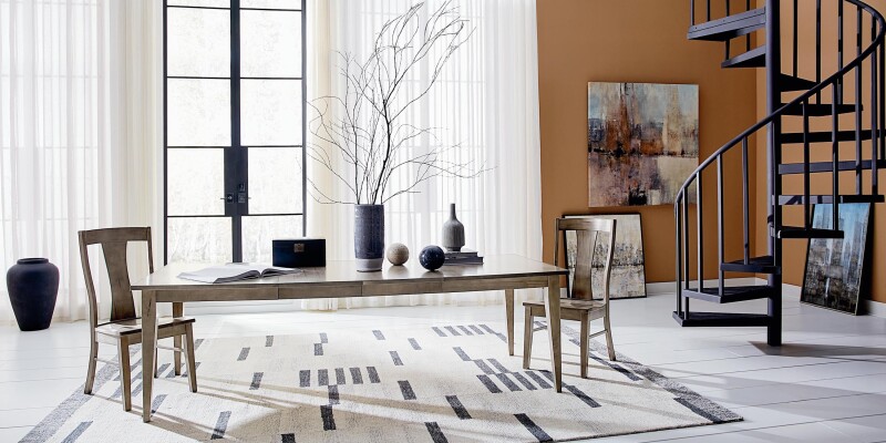Louisa Rectangle Dining Table with Leaf 40224060LC1SANDSTONE