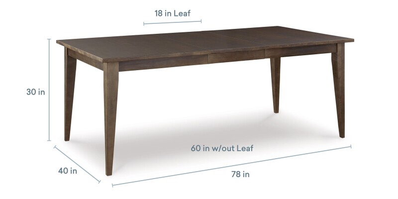 Louisa Rectangle Dining Table with Leaf 40224060LC1SGG