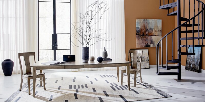 Louisa Rectangle Dining Table with Leaf 40224060LC2DKCHESTNUT