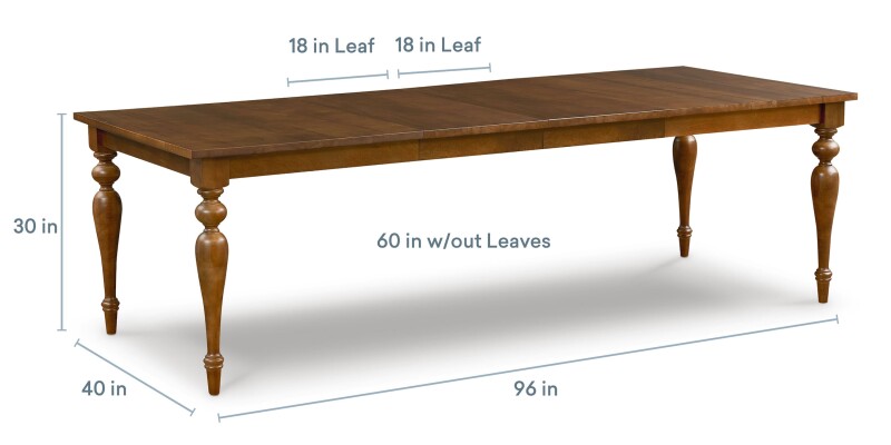 Amelia Maple Rectangle Dining Table with Leaf 40224060LF2SANDSTONE
