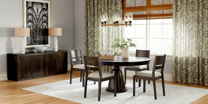 Origins Nichols Round Dining Table with Leaf 4025K5252N