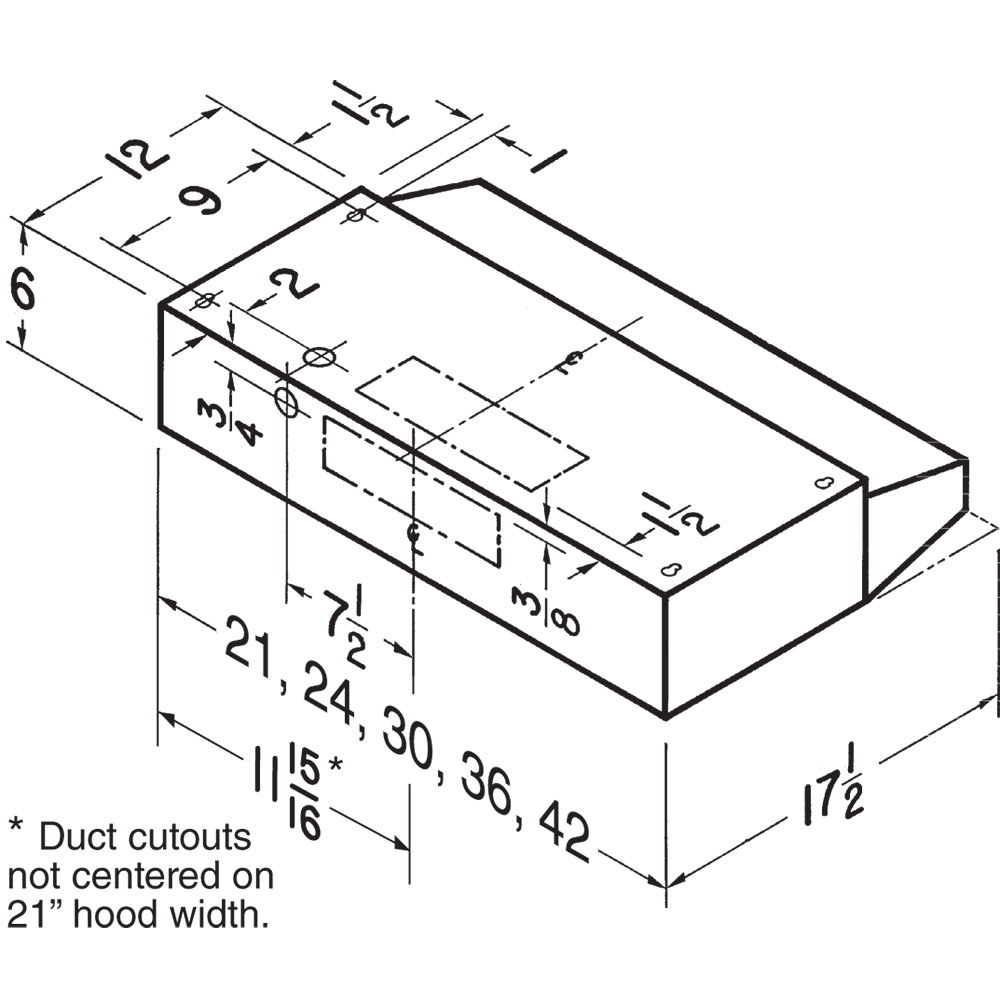 36-Inch Ducted Under-Cabinet Range Hood, 210 MAX Blower CFM 403602