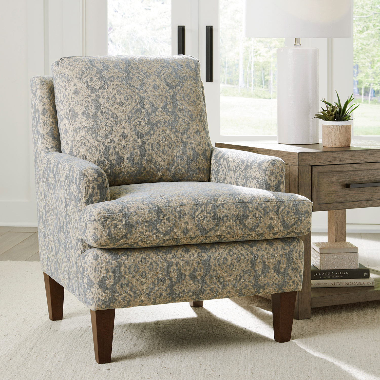 Ennis - Transitionally Styled Accent Chair - Dark Walnut - 4040DW 4040DW