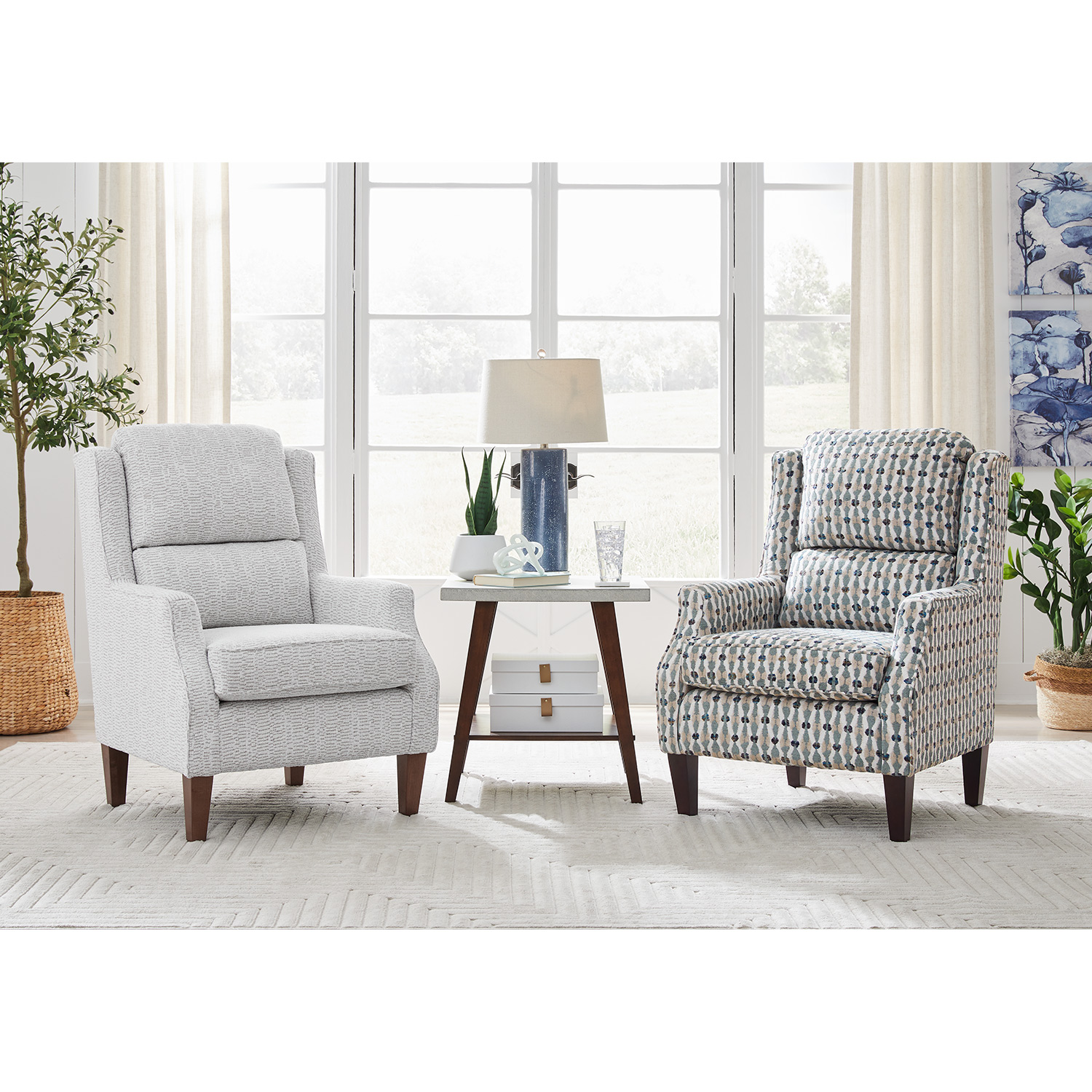 Sulton - Refined Wingback Chair, Tailored For Comfort - Dark Walnut - 4050DW 4050DW
