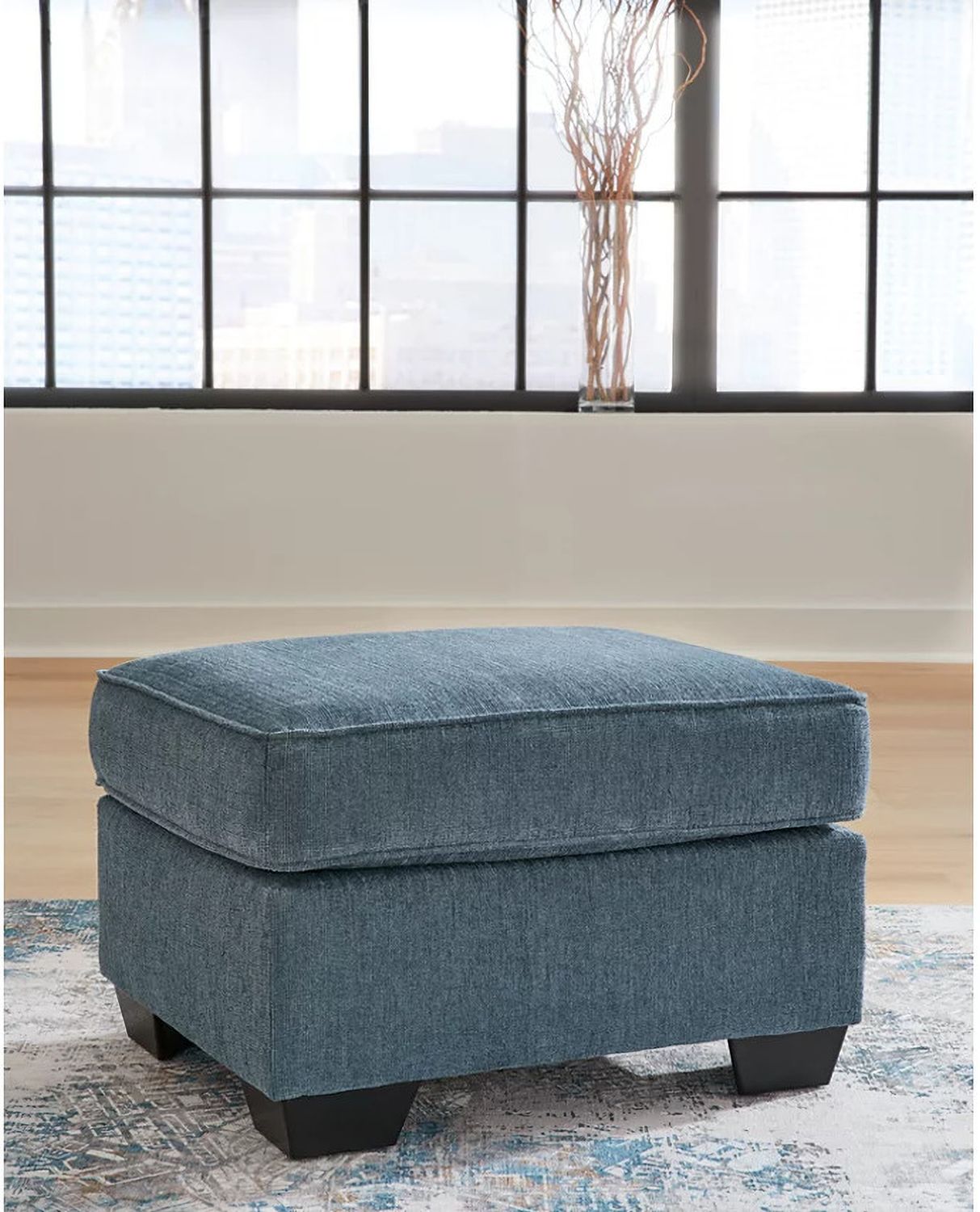 Cashton Ottoman In Blue 4060514