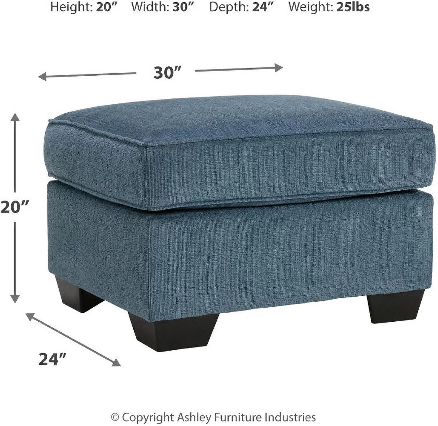 Cashton Ottoman In Blue 4060514
