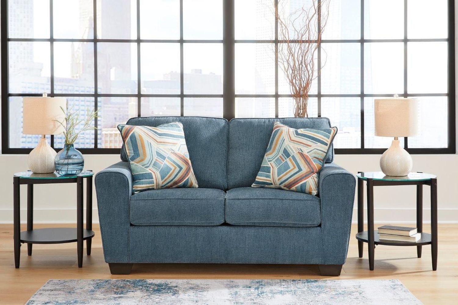 Cashton Loveseat In Blue 4060535