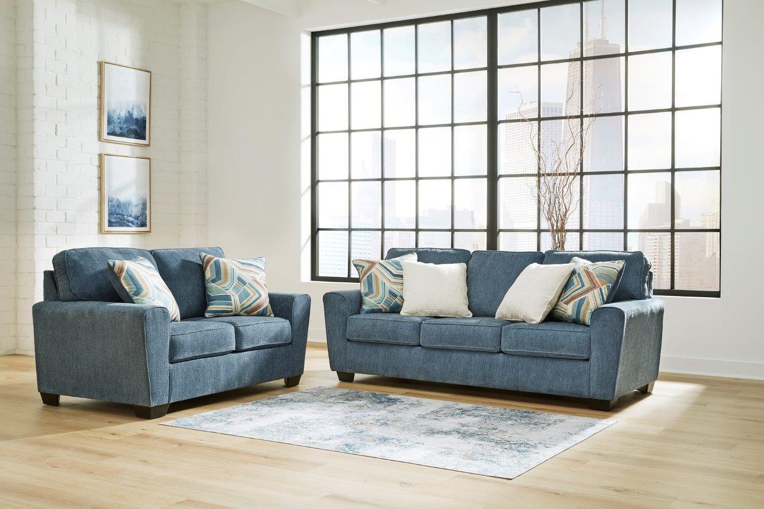 Cashton Loveseat In Blue 4060535