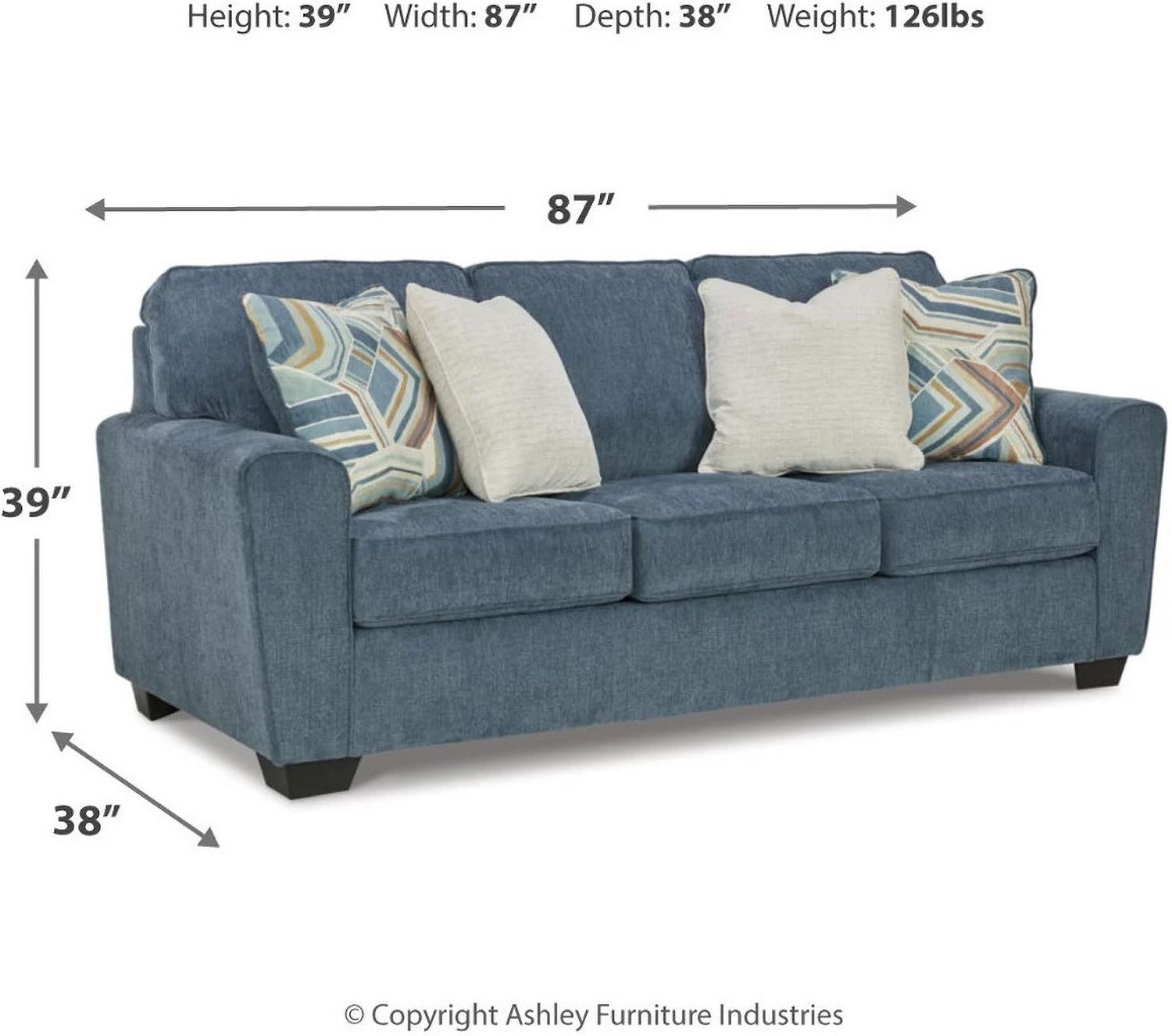 Cashton Sofa In Blue 4060538