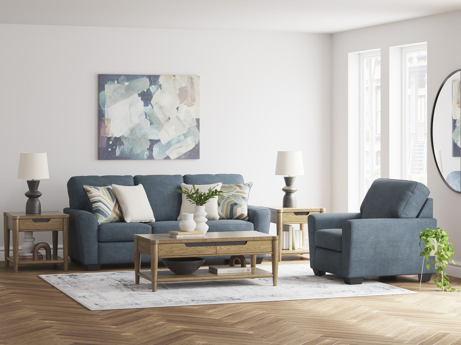 Cashton Sofa In Blue 4060538