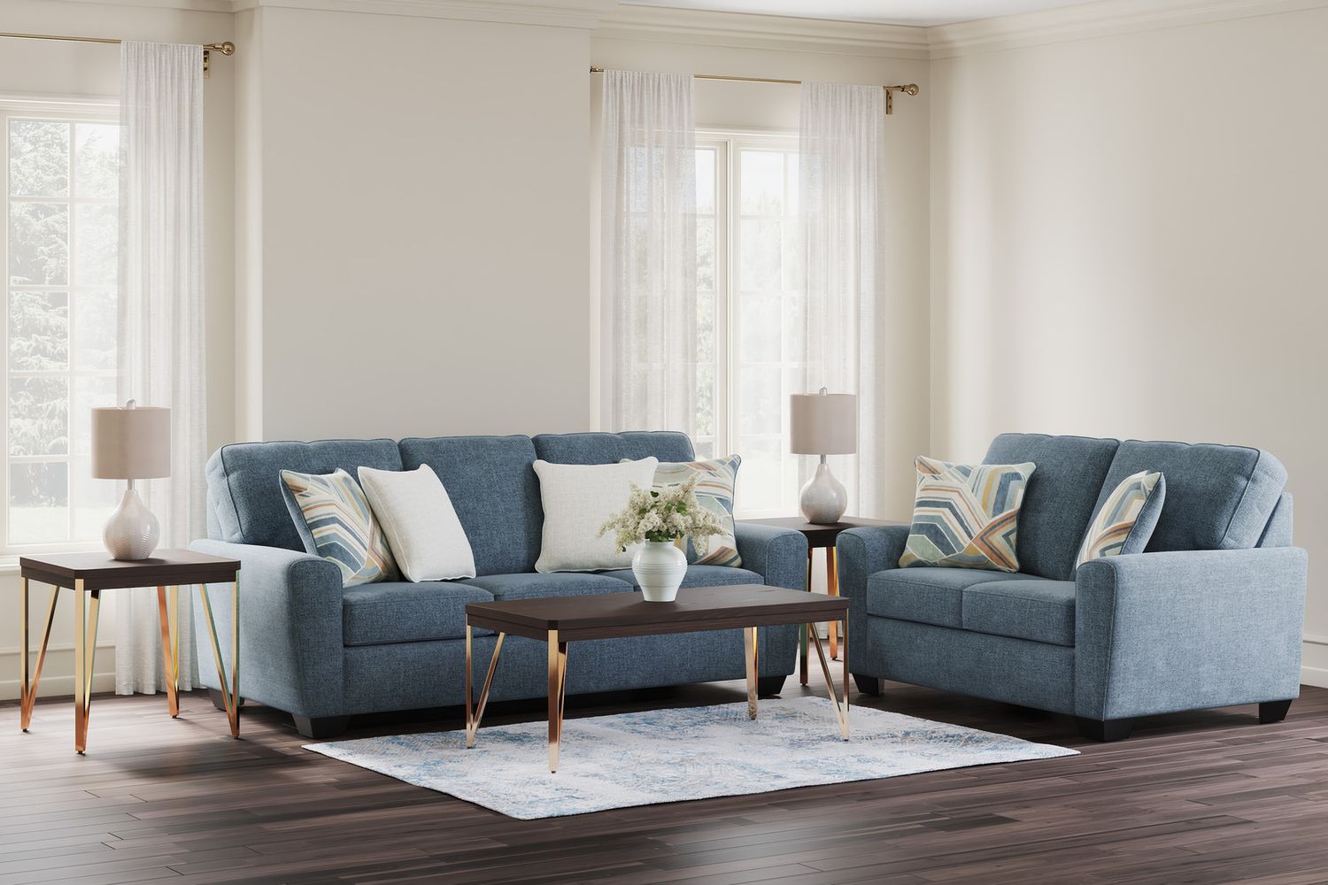 Cashton Sofa In Blue 4060538