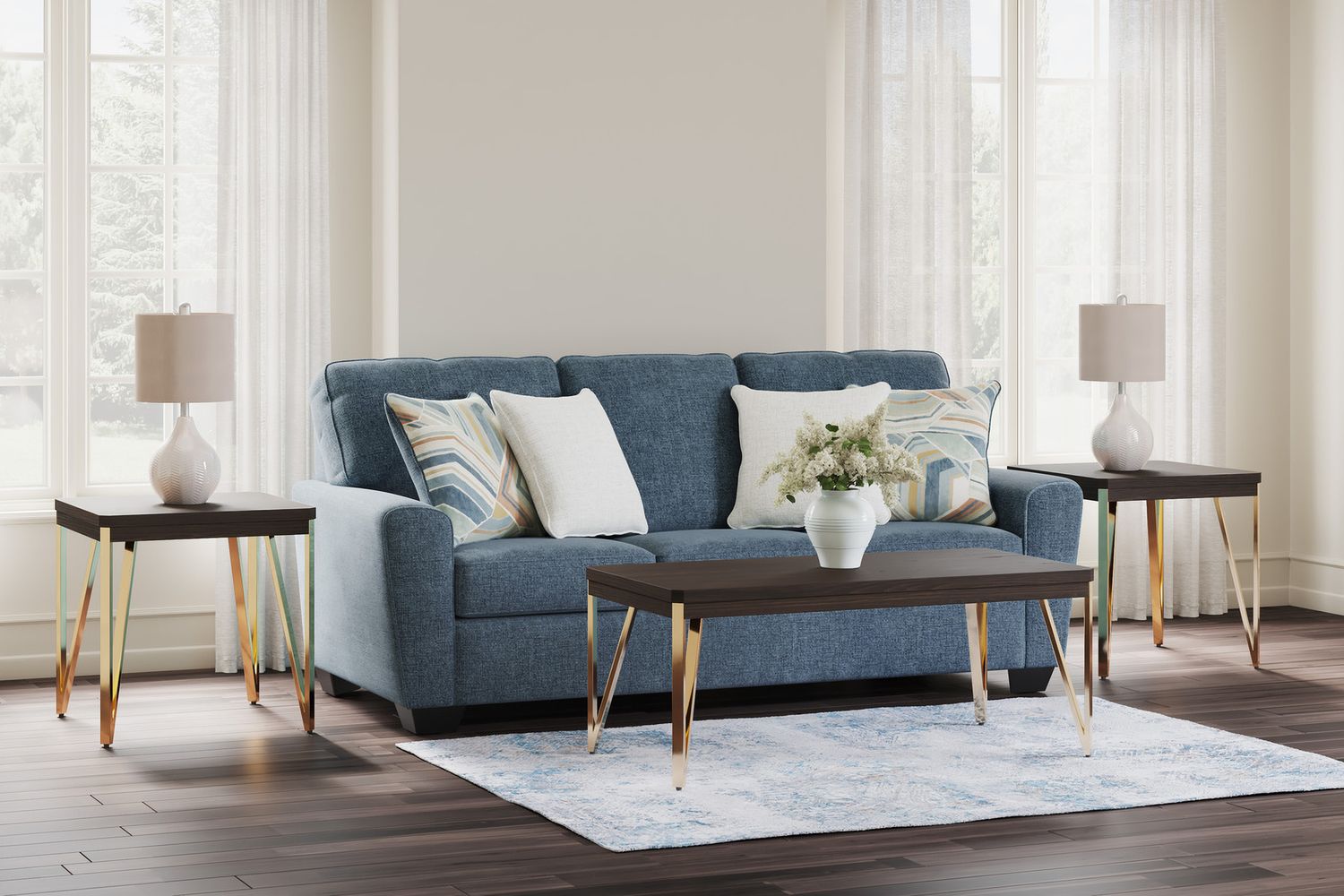 Cashton Sofa In Blue 4060538