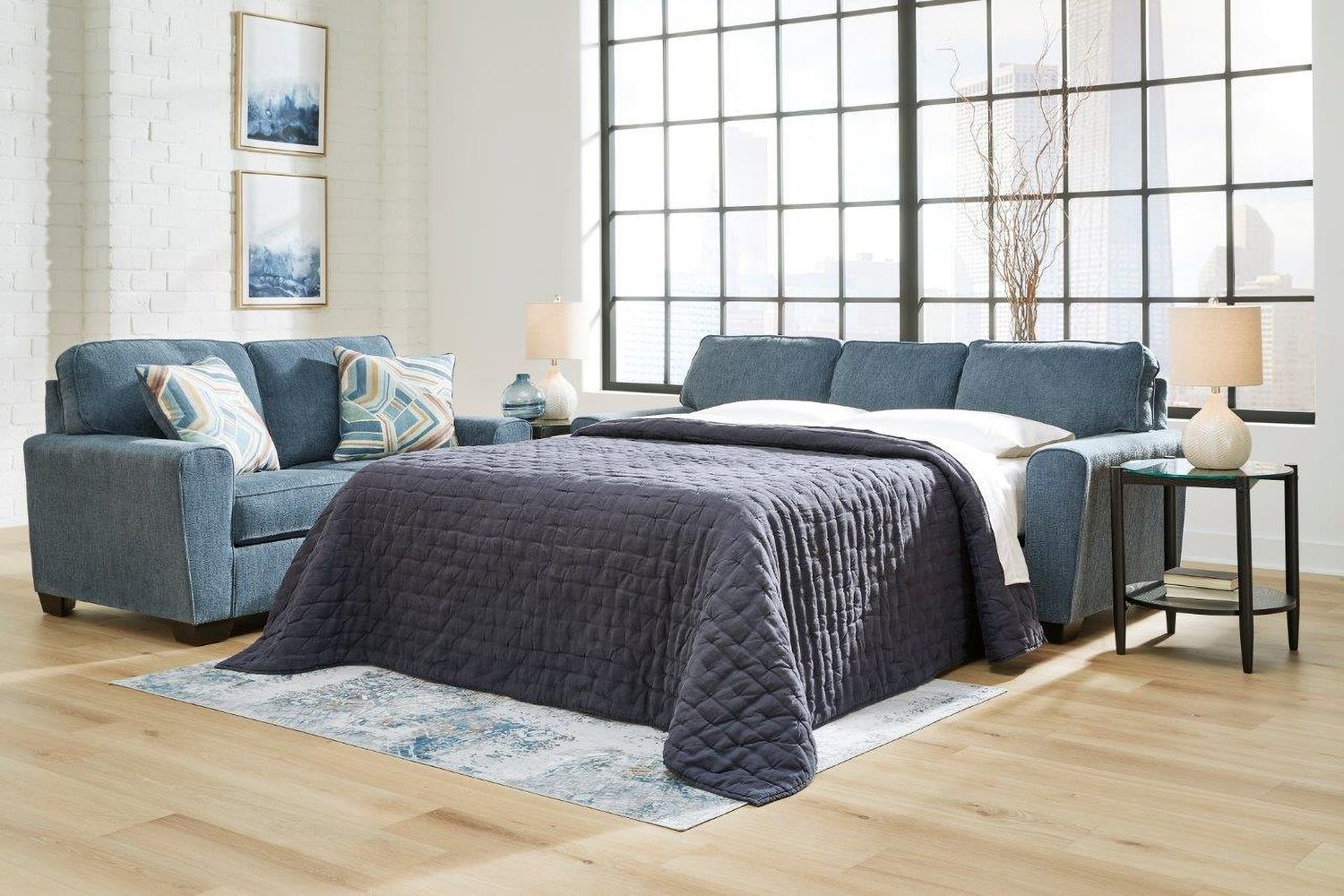 Cashton Queen Sofa Sleeper In Blue 4060539