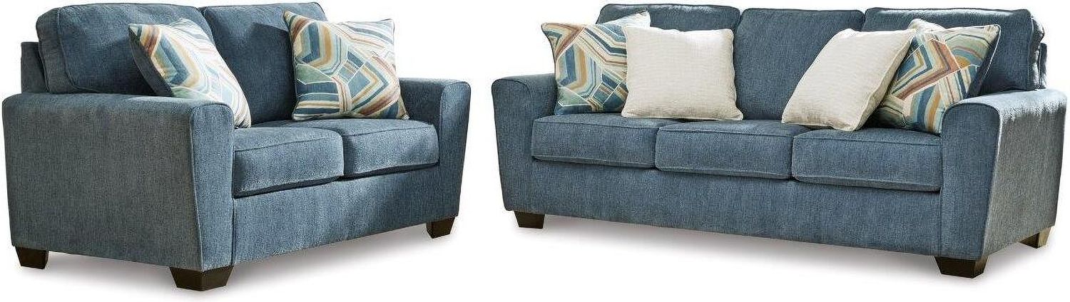 Cashton Living Room Set In Blue 40605U1