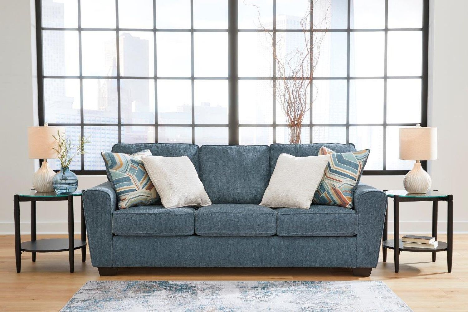 Cashton Living Room Set In Blue 40605U1